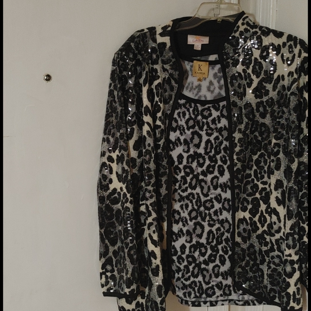 Sequined Jacket with blouse
